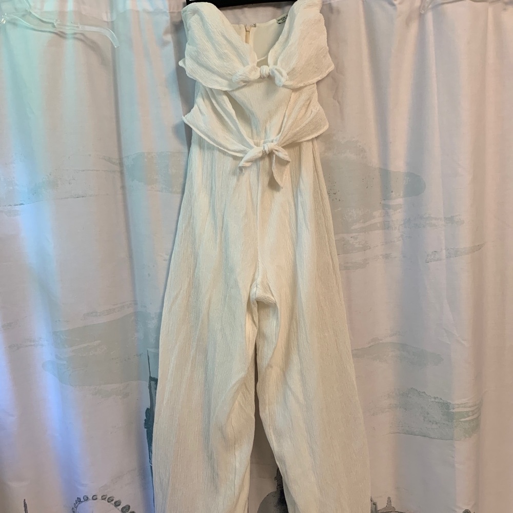 Bershka white jumpsuit
